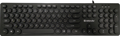 Клавіатура дротова Defender Accord KM UKR USB Black (4711421450256)