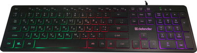 Клавіатура дротова Defender Balance LQ UKR LED USB Black (4711421450799)