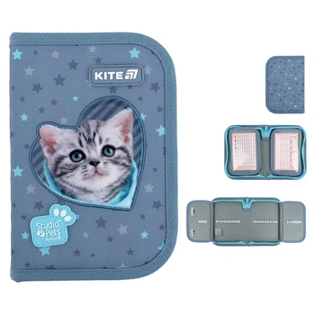 Пенал для девочки без наполнения Kite Studio Pets 1 отделение SP25-622-3