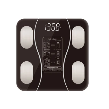Фітнес-ваги Sokany SK-19019 з підтримкою Bluetooth із загартованого скла Чорний