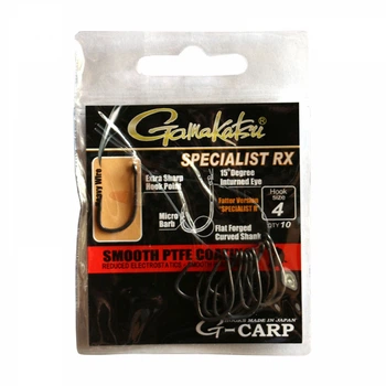 Крючок GAMAKATSU G-CARP SPECIALIST RX №4, в уп. 10шт (3KB5028)
