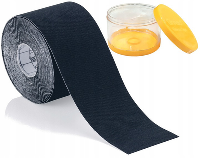 Кінезіо тейп Kinesio Tape, чорний Qmed Чорний (2000003107872)