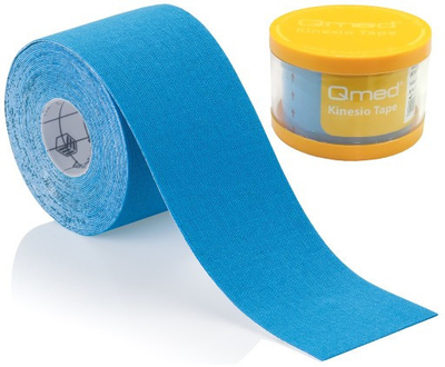 Кінезіо тейп Kinesio Tape, блакитний Qmed Синій (2000003107896)