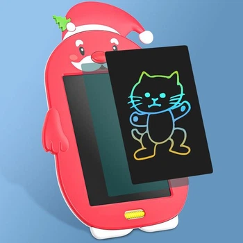 Детский электронный LCD планшет "Санта" со стилусом и защитой от истирания Joy Toy Kids Pad, графический планшет для рисования диагональю 8.5" Красный PKJ-85-Red