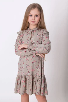Сукня для дівчинки Mevis Квіти оливкова 4968-05 134 см