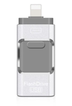 USB Флеш накопитель для телефонов iPhone / Android 3в1 64 GB USB / micro USB / Lightning Silver