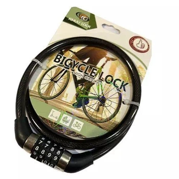 Замок велосипедный 001, 10*80 тросовый, KIHUU LOCK black