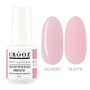 Жидкий полигель Crooz Liquid Polygel French №15 15 мл