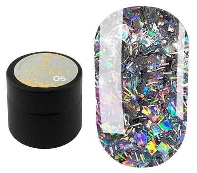 Гель для дизайну нігтів Saga Galaxy Glitter Gel №05 8 мл