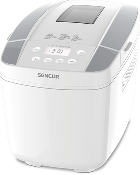 Хлебопечка Sencor SBR0770WH 10 программ, смотровое окно, максимальный вес выпечки 1.2 кг, 800Вт Белый