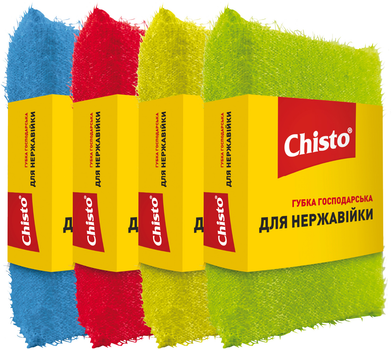Упаковка губок-скребков Chisto для нержавейки х 4 шт (2000998942120)