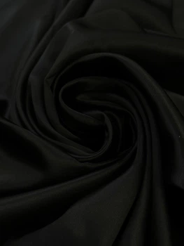 Ткань Шелк натуральный черный 82г/м2 140см 1пог.м(19ММ-Black)