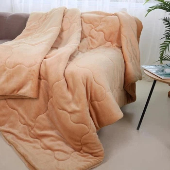 Ковдра-плед MirSon №2020 Plush Summer Beige Полуторна 140x205 см (2200010676433)