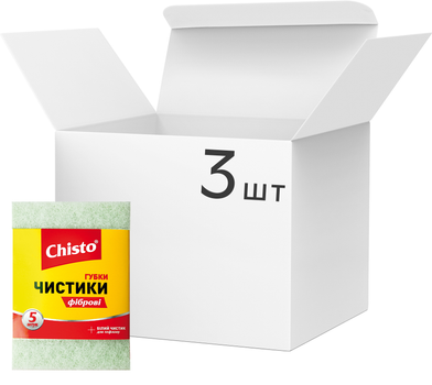 Упаковка скребков Chisto чистики кухонные 3 пачки по 5 шт (2000998942199)