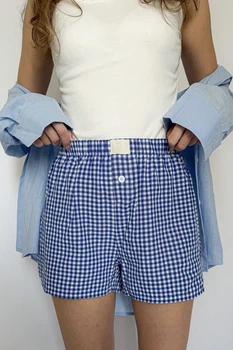 Літні шорти жіночі в клітинку Rebel Shorts 2XL Apmi синій