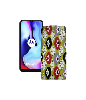Чохол-флип з екошкіри для телефону Motorola Moto E7 Plus Камені-кольорові