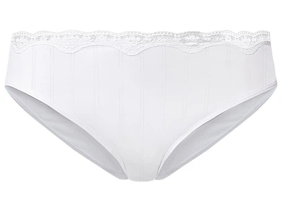 Трусики-слип хлопковые с круживом для женщины Esmara LYCRA® 413110-1_371007 L Белый