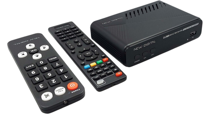 Цифровой тюнер New Digital T2 365 HD 2in1 Senior DVB-T2 HEVC Black (4779049800129)