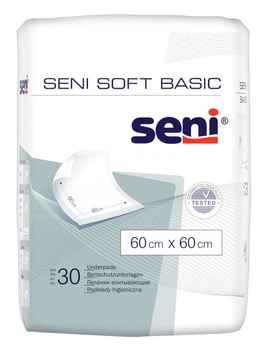 Пелюшки для дорослих одноразові гігієнічні Seni Soft Basic 60х60 см 30 шт