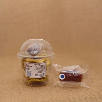 Фріпси Tasty Jar в стакані 50г Яблучні з арахісом