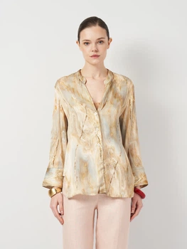 Блузка жіноча Zara 2474/010 XS Бежева (02474010330019)