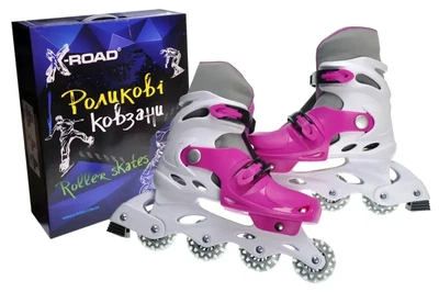 Роликовые коньки X-Road раздвижные L 39 42 розовые