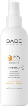 Солнцезащитный водостойкий флюид-спрей BABE Laboratorios Fluid Spray SPF 50 для тела 200 мл (8436571632586)