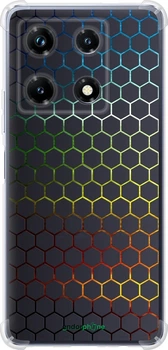 Силикон с усиленными углами чехол на Infinix Note 30 Pro Переливающиеся соты "498sp-3427-70447"