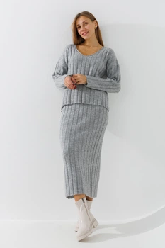 Костюм однотонный женский Park karon 8406 One Size Серый