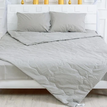 Ковдра Mirson літо односпальне 140х205 см Антиалергенна №2339 Light Gray Eco-Soft (2200003029697)