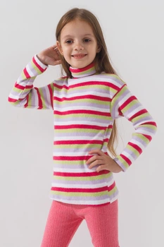 Водолазка с узором детская Happy Kids 4480 110 см Сиреневый