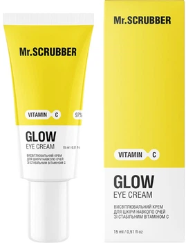 Осветляющий крем для кожи вокруг глаз Mr.Scrubber Glow Vitamin C со стабильным витамином С 15 мл (4823109702448)