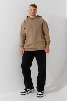 Худі однотонний чоловічий Demos Demos-37 3XL Бежевий
