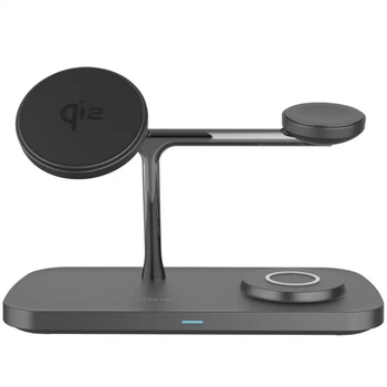 Беспроводная зарядная станция Proove WSMP15002001 Magnetic Field Pro 3 в 1 с поддержкой Qi2, Black