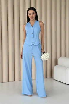 Стильний костюм Jadone Fashion Вест S блакитний