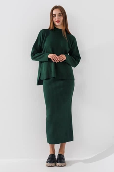 Костюм однотонный женский Park karon 10270 One Size Темно-зеленый