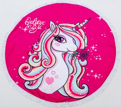 Пляжний рушник MirSon №5064 Summer Time Unicornpony 150x150 см
