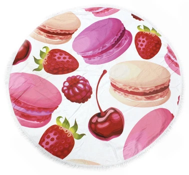 Пляжний рушник MirSon №5075 Summer Time Fruit Macaroons 150x150 см (2200003947830)