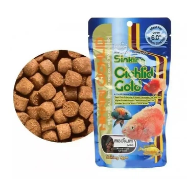Корм для малавийских и американских цихлид HIKARI CICHLID GOLD SINKING MEDIUM (5-5.5мм) тонущий, для окраски - 342 г