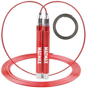 Скакалка скоростная на подшипниках алюминиевая MadMax MFA-286 Speed jump rope Красная (MFA-286-RED-U)