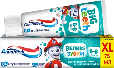Зубна паста Aquafresh Big Teeth Мої великі зубки 6-8 років 75 мл (5054563205926)