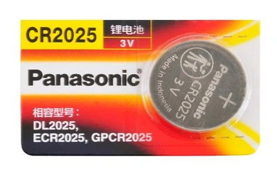 Батарейка 1шт PANASONIC CR2025 літієва Lithium 3V батарея DL2025 BR2025 ECR2025 Елемент живлення