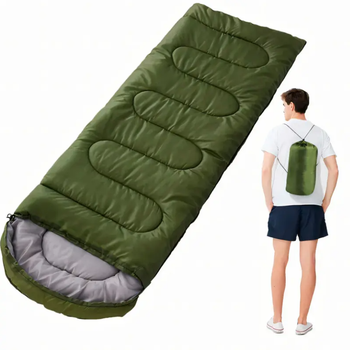 Спальный мешок Туристический спальник TOPA 900г/м.кв до -15 °C Хаки