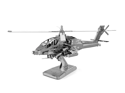 3D металевий пазл-модель і сувенір Вертоліт AH-64 Apache