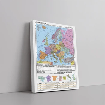 Интерьерная картина Украина на карте Европы, география, 42×30 см (id6701)