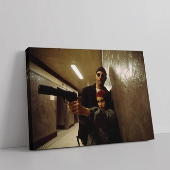 Интерьерная картина Леон и Матильда с пистолетом, Leon: The Professional (1994), 28×42 см (id0491)