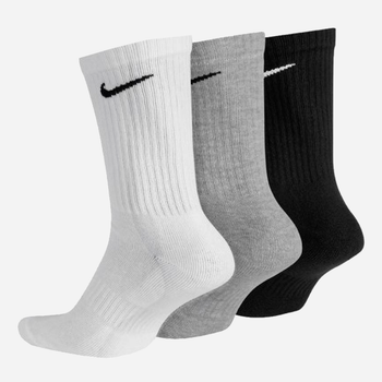 Набор мужских носков высоких хлопковых Nike U Nk Everyday Ltwt Crew SX7676-964 (42-46) 3 пары Черный/Белый/Серый (194955549421)