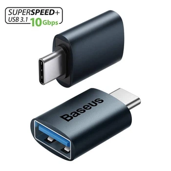 Адаптер переходник Baseus Ingenuity Series Mini OTG Adaptor Type-C to USB-A 3.1 10Gbps (ZJJQ000003) Blue