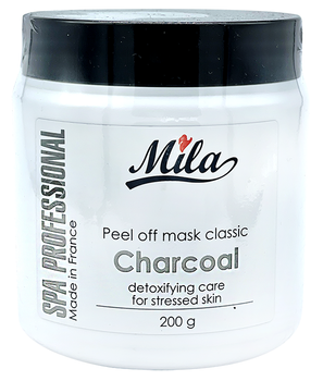 Альгинатная маска Уголь древесный, для жирной кожи / Peel Off Mask Charcoal, ТМ Mila, Франция, 200 г
