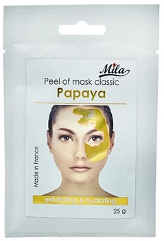 Альгінатна маска Папая — зволоження та відновлення / Peel Off Mask Papaya, ТМ Mila, Франція, 25 г
